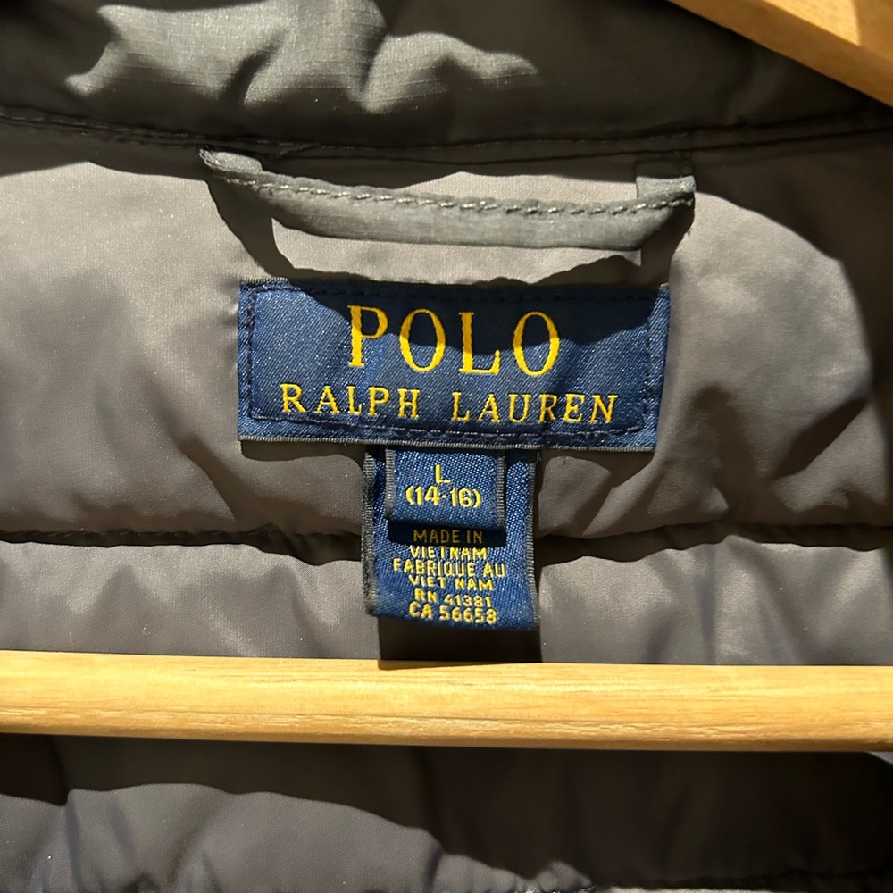 Gray polo vest for teen boys size US L